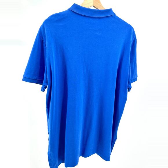 Y2K Polo Ralph Lauren Blue 100% Cotton Pima Soft Touch Polo Shirt - Picture 4 of 7